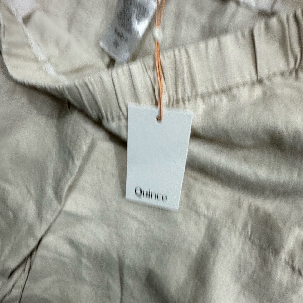Quince 100% European Linen Tapered Ankle Pants In Sand Size Large NEW NWT - Picture 6 of 9